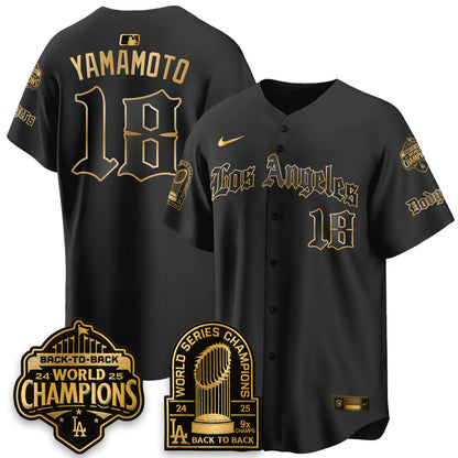 LAD WS Champions Back 2 Back Patch Vapor Premier Limited Gothic Gold Edition Jersey - All Stitched