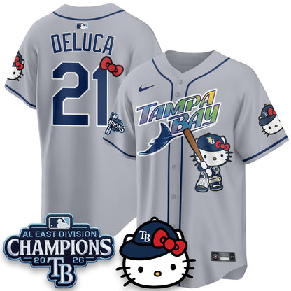 TB x Meow KT 2026 AL East Champs Vapor Jersey - Stitched