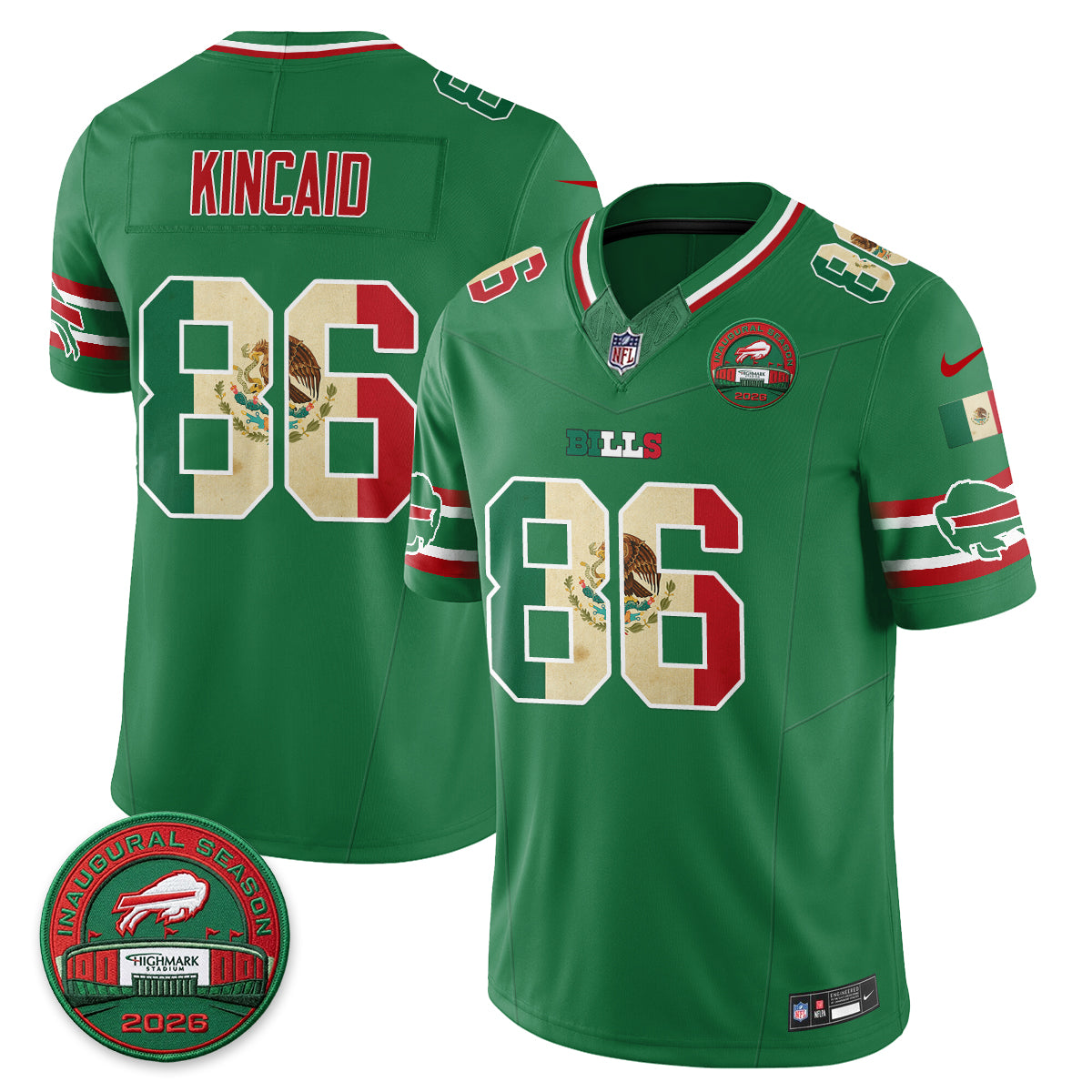 Buffalo Bills Mexico Edition Vapor Jersey - Stitched