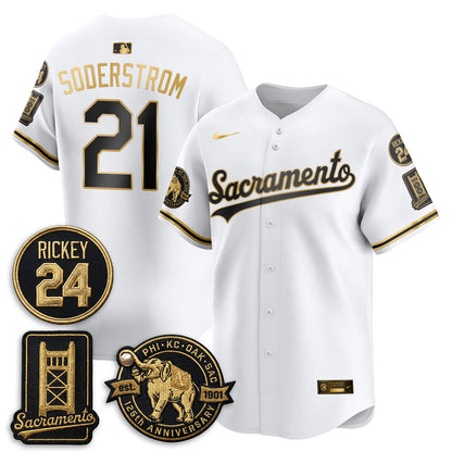 OAK 2026 Alternate Sacramento 125 Years Limited Vapor Gold Edition Jersey - All Stitched