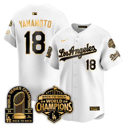 LAD Gold Collection Limited Gold Jersey - 9x & B2B Champs - All Stitched