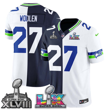 SEA Throwback 2 SB Patches Vapor Jersey - Stitched