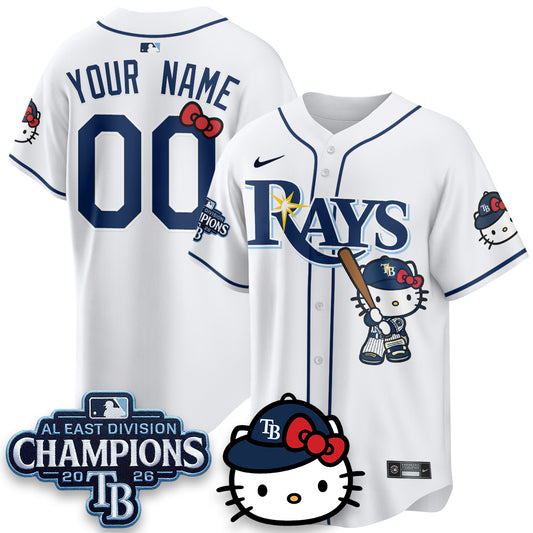 TB x Meow KT 2026 AL East Champs Vapor Custom Jersey - Stitched