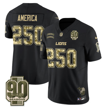 Detroit Lions 2026 Salute to Service Vapor Jersey V2- Stitched