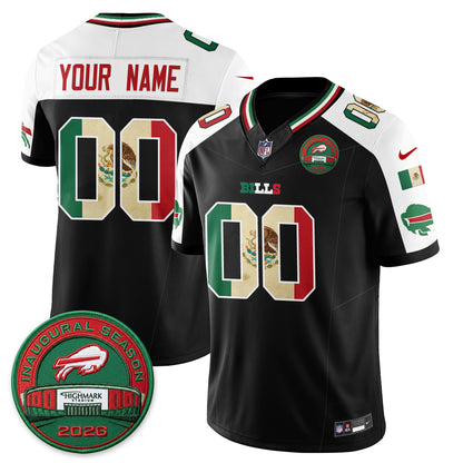 Buffalo Bills Mexico Edition Vapor Custom Jersey - Stitched