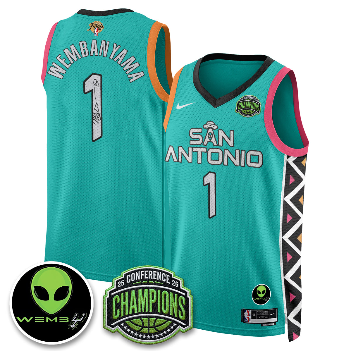 SAS 2026 Basketball Finals The Alien Vapor Jersey - Stitched