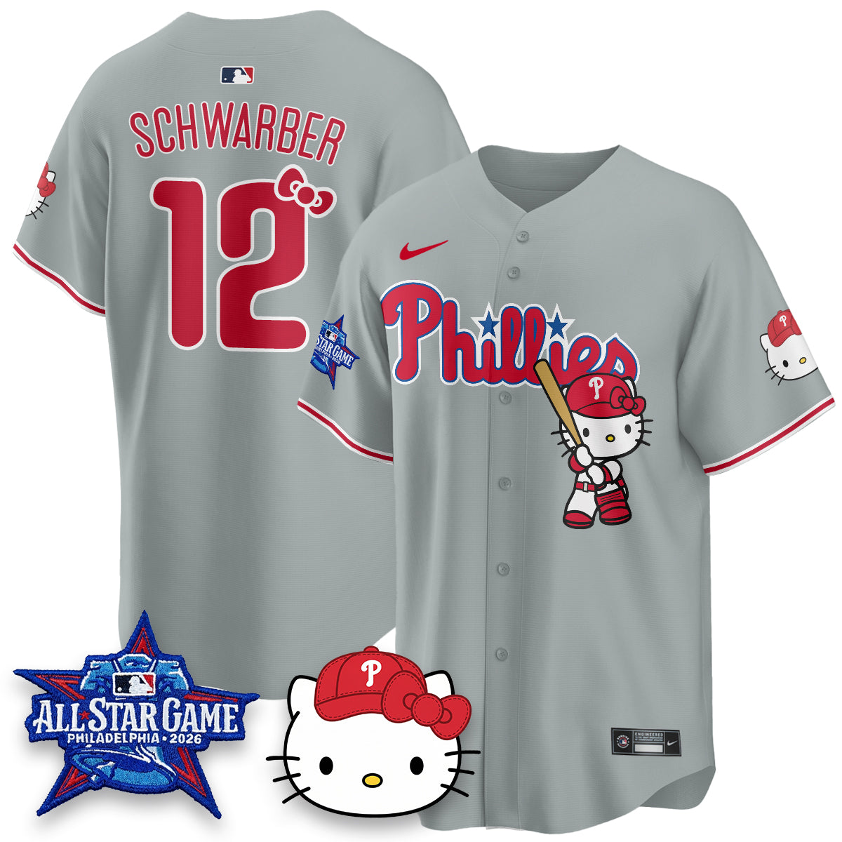 Philadelphia Phillies x Meow Kitty Vapor Limited Jersey V2- Stitched