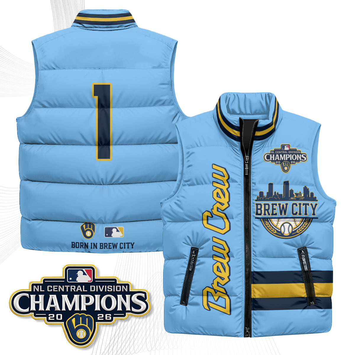MIL "Brew City" Puffer Vest - Printed V3
