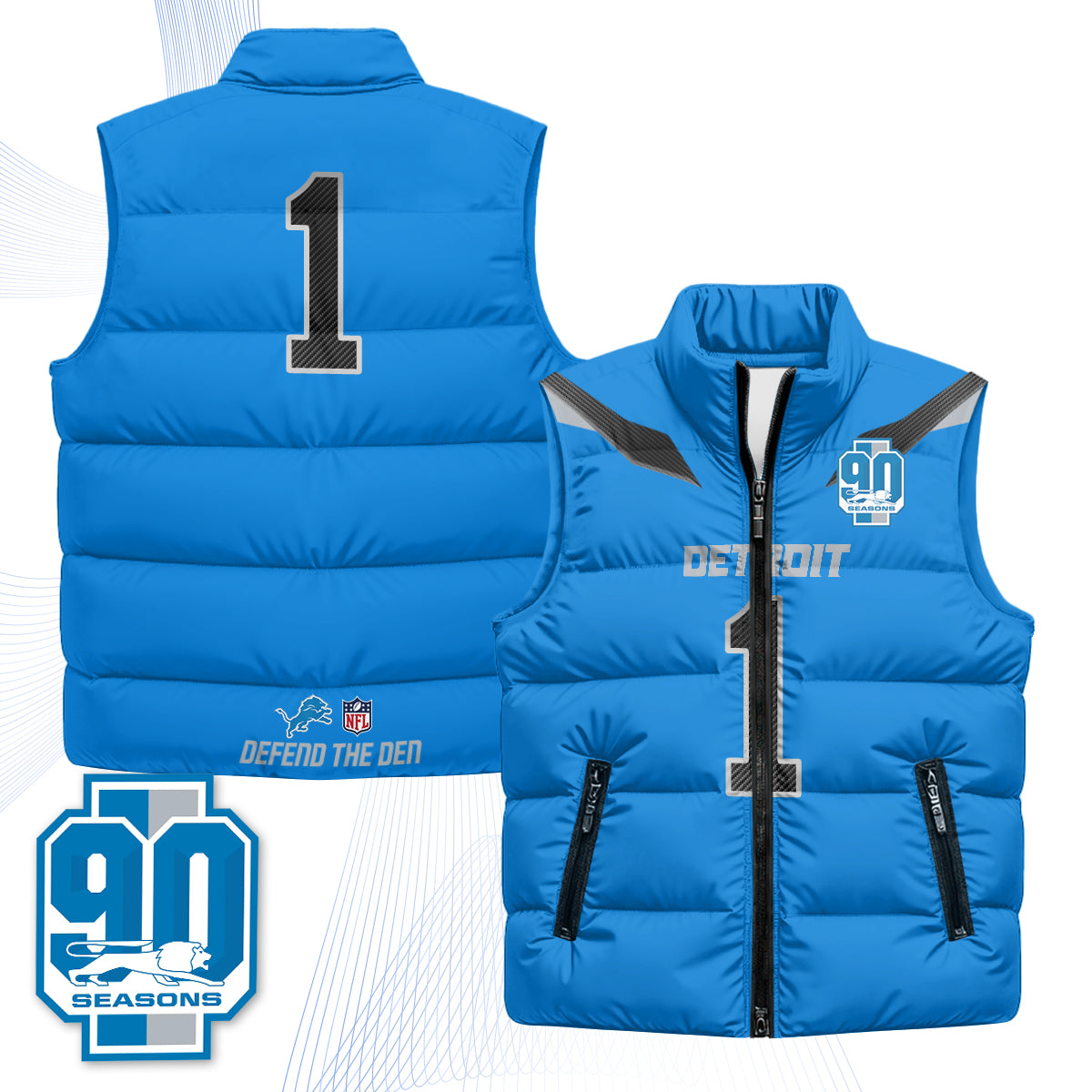 DET 2026 Rivalries Puffer Vest - Printed