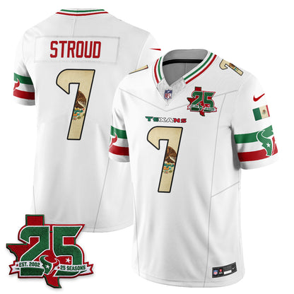 Houston Texans 25 Seasons Mexico Style Vapor Jersey - Stitched