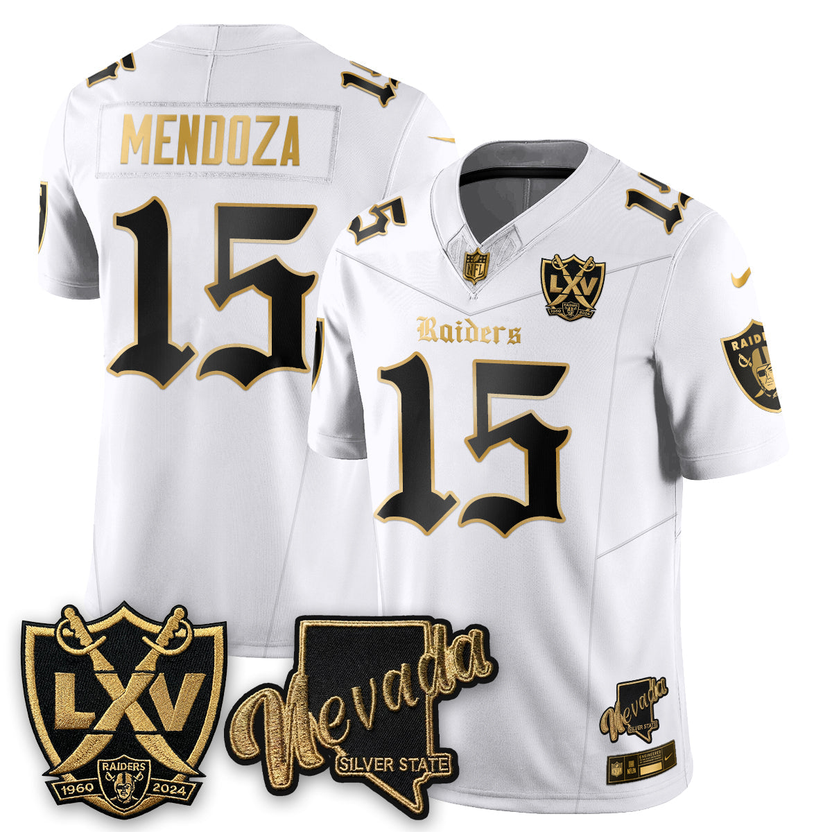 LVR Fernando Mendoza No.1 #15 Gothic Edition Jersey - All Stitched V2