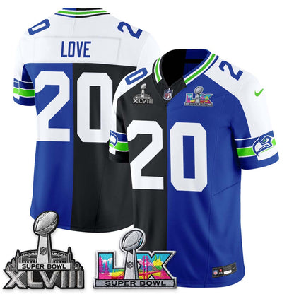 SEA Throwback 2 SB Patches Vapor Jersey - Stitched