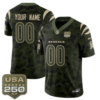 CIN 2026 Salute to Service Vapor Custom Jersey - Stitched