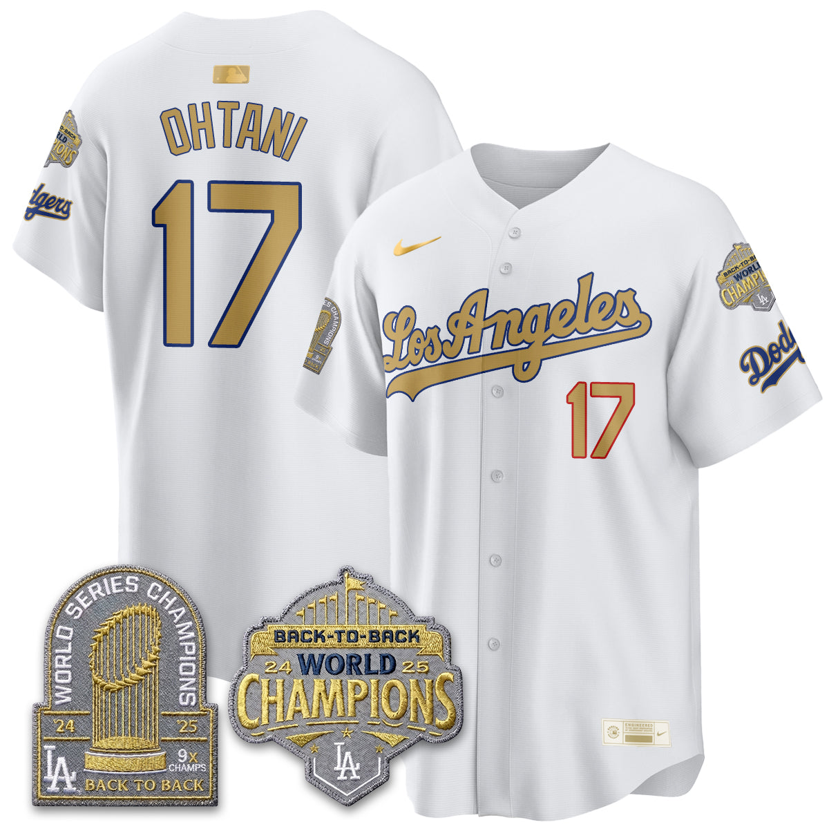 LAD Gold Collection Limited Gold Jersey - 9x & B2B Champs - All Stitched