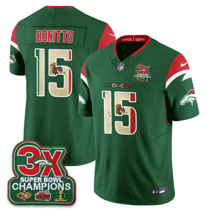 DEN 3X Champs Mexico Edition Vapor Jersey - Stitched