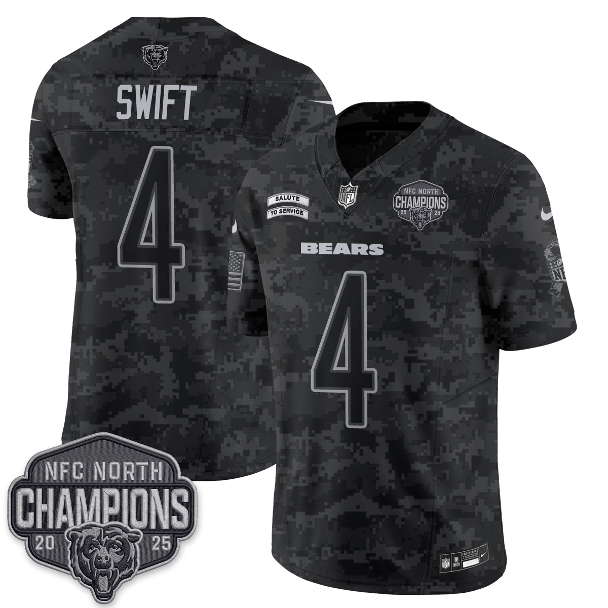 Chicago Bears 2026 Salute to Service V2 Vapor Jersey - Stitched