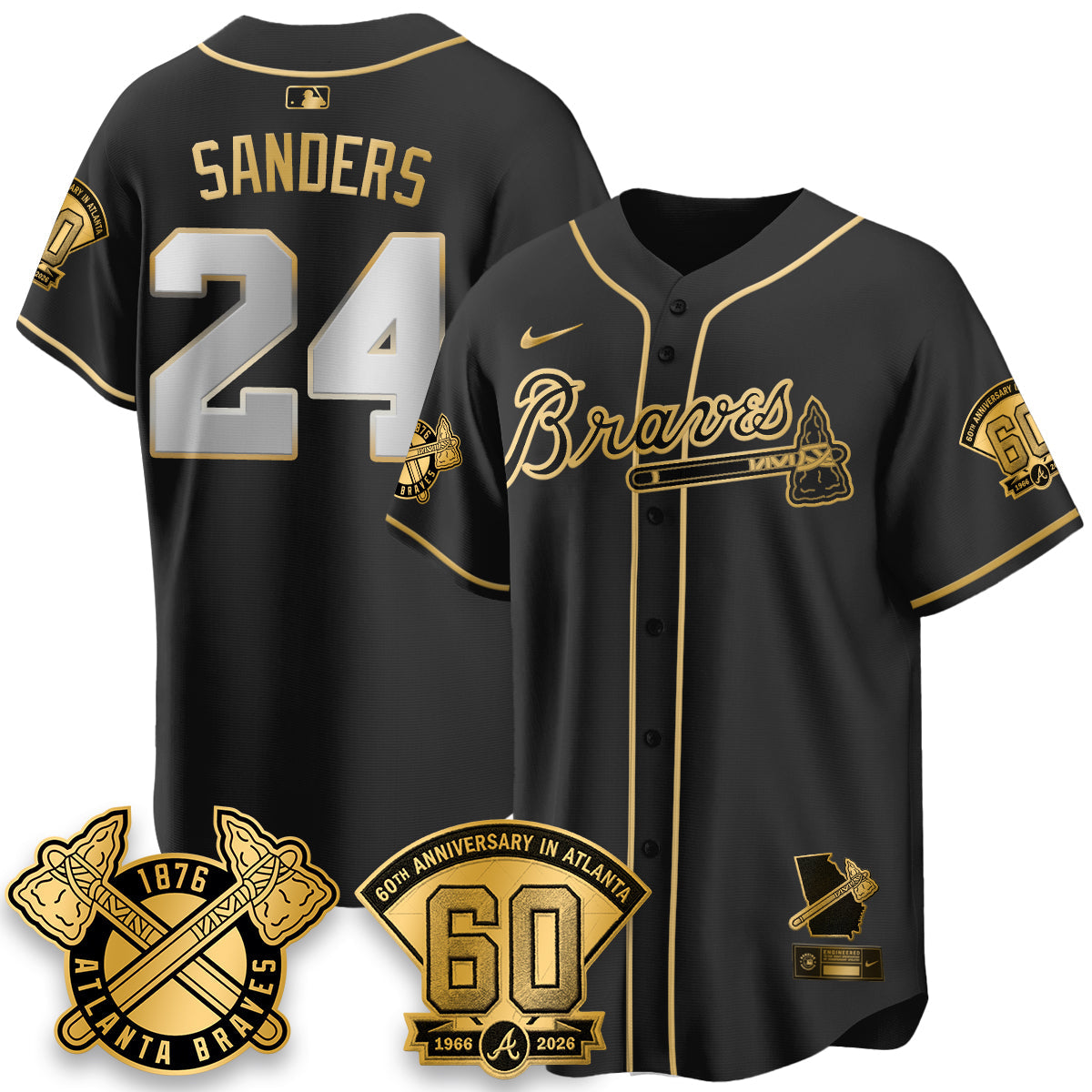 ATL 60th Anniversary Gold Edition Vapor Limited Jersey - All Stitched