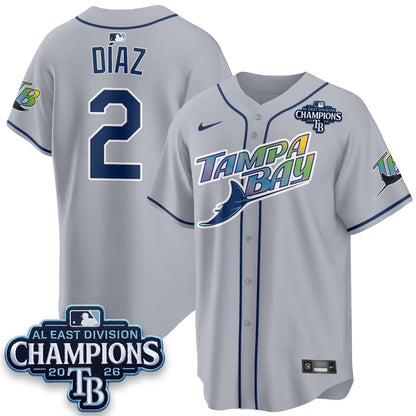 Tampa Bay Rays 2026 AL East Champs Vapor Jersey - Stitched