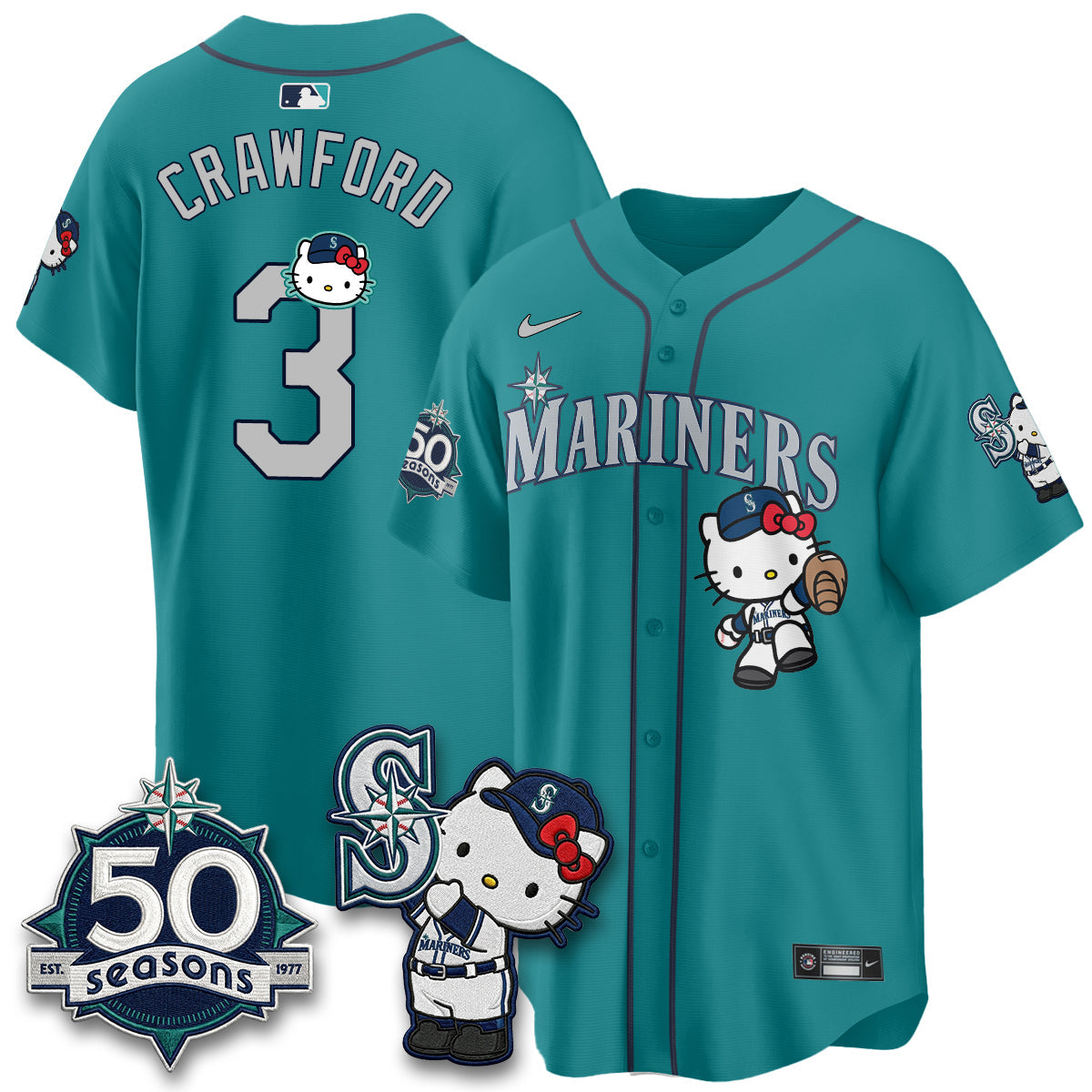 SEA x Meow KT Night Limited Teal Jersey - All Stitched