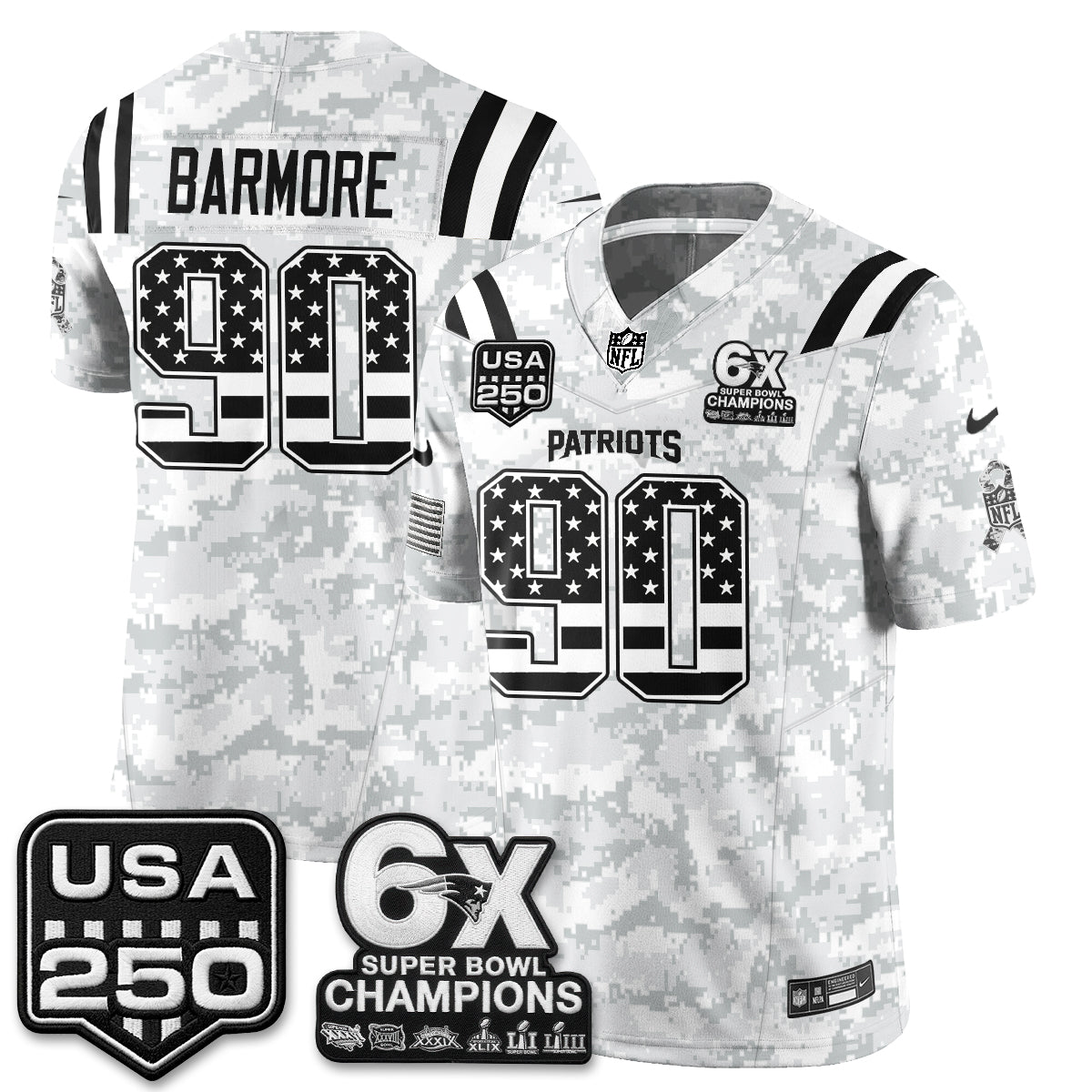 New England Patriots 2026 Salute to Service Edition Vapor Jersey - Stitched