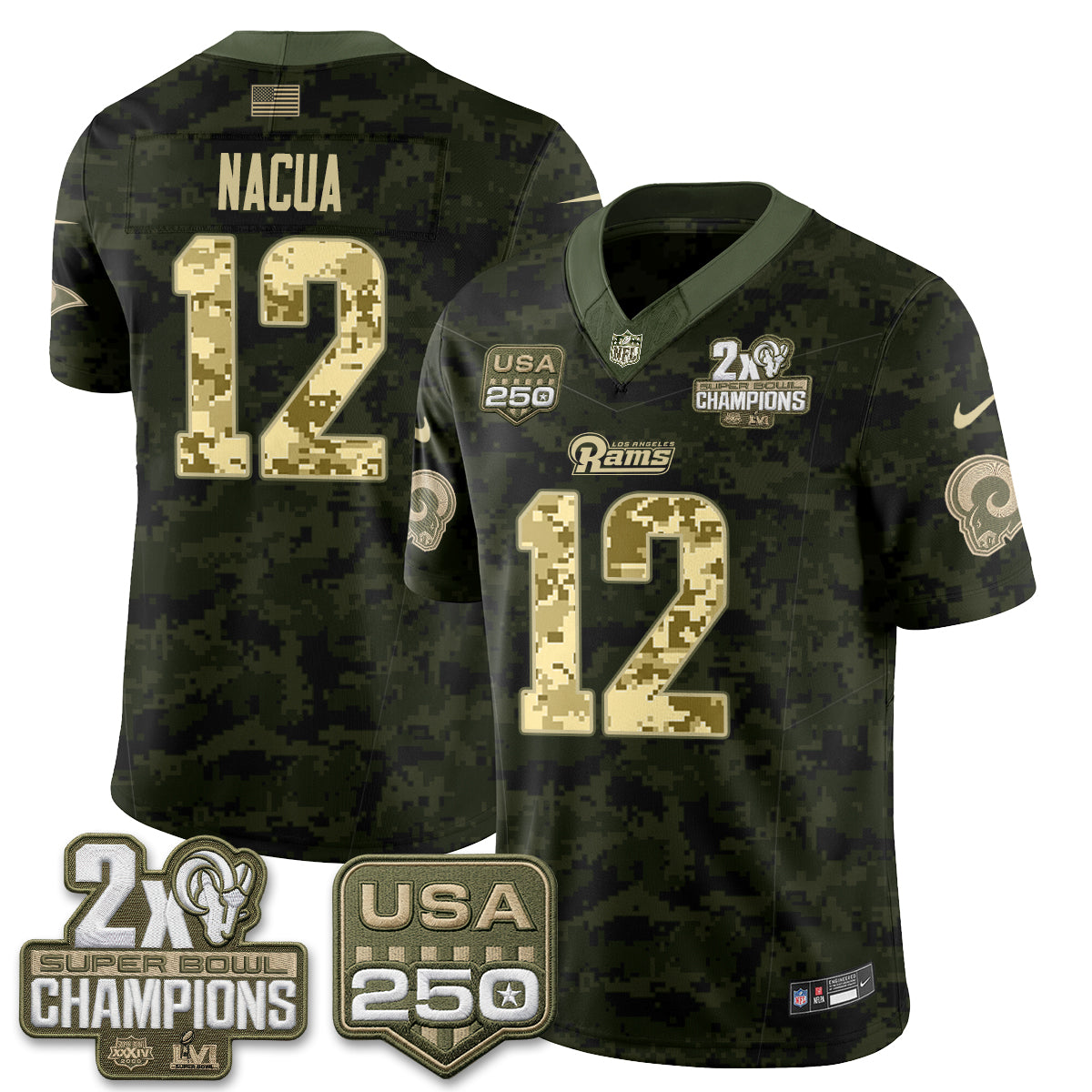 LAR 2026 Salute To Service Vapor Jersey - All Stitched