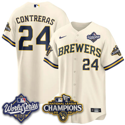 Milwaukee Brewers 2026 NL Champions Vapor Jersey - Stitched