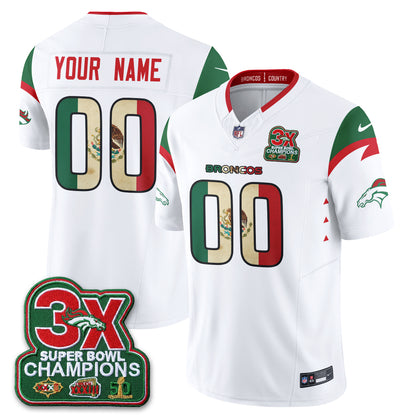 DEN Mexico Edition Vapor Custom Jersey - Stitched