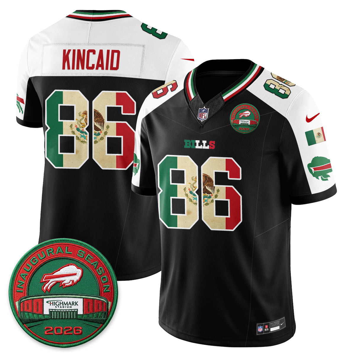 Buffalo Bills Mexico Edition Vapor Jersey - Stitched