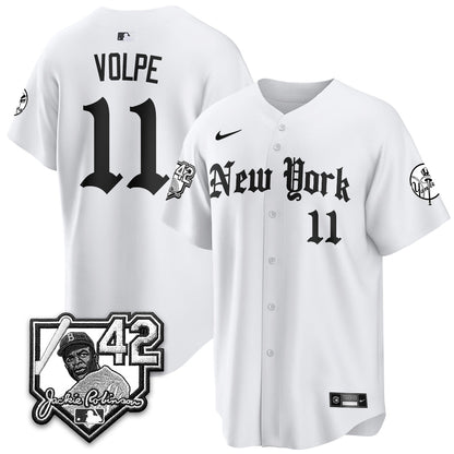 NYY 2026 Jackie Robinson Day Gothic Vapor Limited Jersey - All Stitched