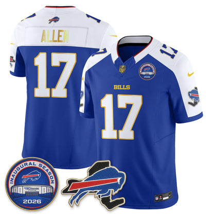 BUF 2026 Royal Gold Trim Edition Vapor Jersey - Stitched