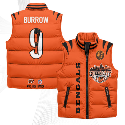 CIN John Madden Patch Puffer Vest - Printed
