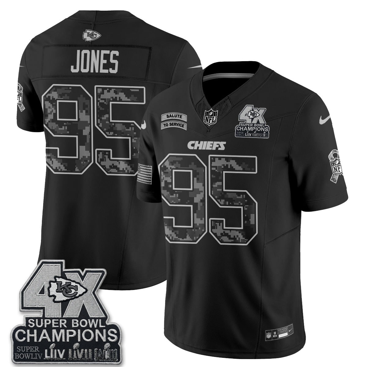 Kansas City Chiefs 2026 Salute to Service Vapor Jersey V2- Stitched