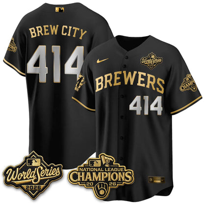 Milwaukee Brewers 2026 NL Champions Vapor Jersey - Stitched