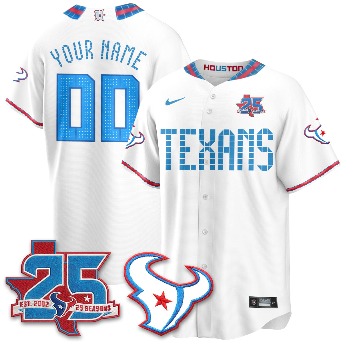 HOU 2026 Rivalries Baseball Vapor Custom Jersey - Stitched