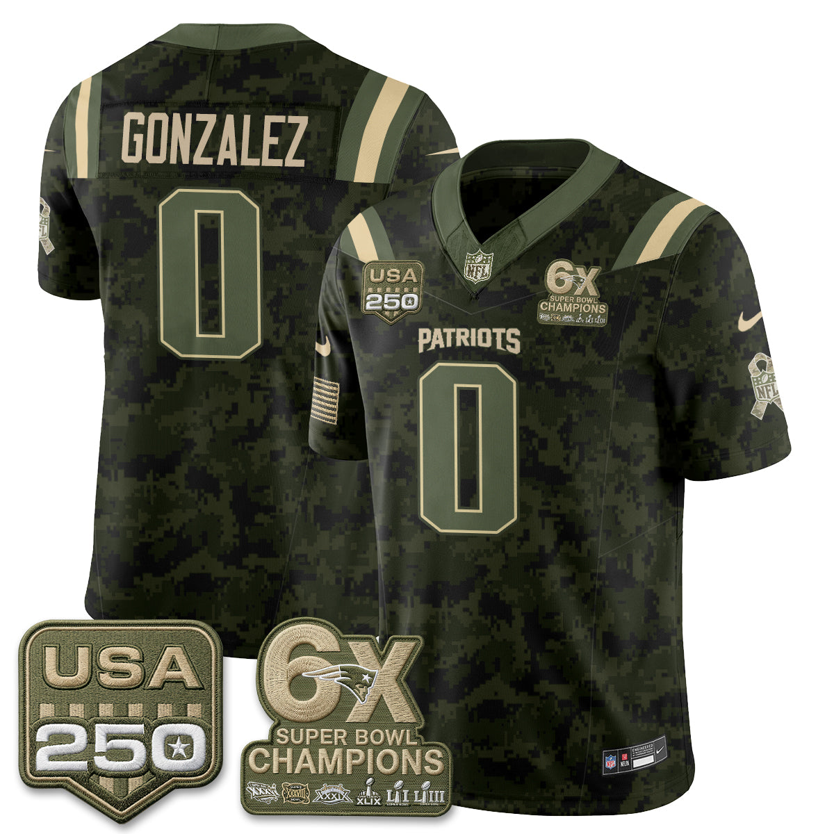 New England Patriots 2026 Salute to Service Edition Vapor Jersey - Stitched