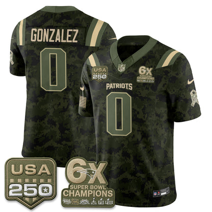 New England Patriots 2026 Salute to Service Edition Vapor Jersey - Stitched