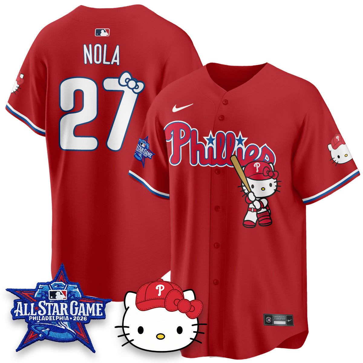 Philadelphia Phillies x Meow Kitty Vapor Limited Jersey V2- Stitched