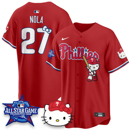 Philadelphia Phillies x Meow Kitty Vapor Limited Jersey V2- Stitched