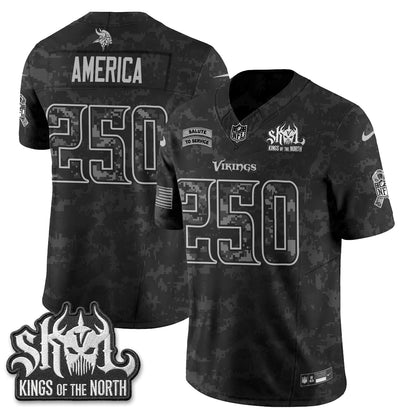 Minnesota Vikings 2026 Salute to Service V2 Vapor Jersey - Stitched