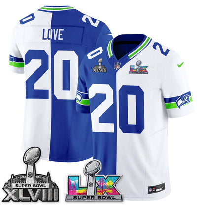 SEA Throwback 2 SB Patches Vapor Jersey - Stitched