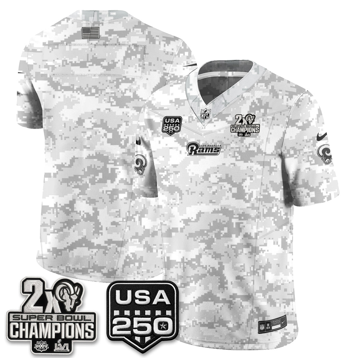 LAR 2026 Salute To Service Vapor Jersey - All Stitched
