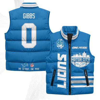 DET Motor City Puffer Vest - Printed