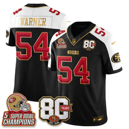 SF 80 Years & 5X Champs Vapor Jersey - Stitched