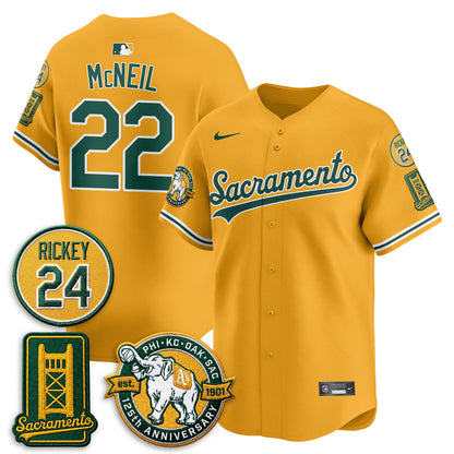 OAK 2026 Alternate Sacramento - Celebrating 125 Years -  Limited Vapor Jersey - All Stitched