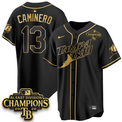 TB 2026 AL East Champs Gold Edition Vapor Jersey - Stitched