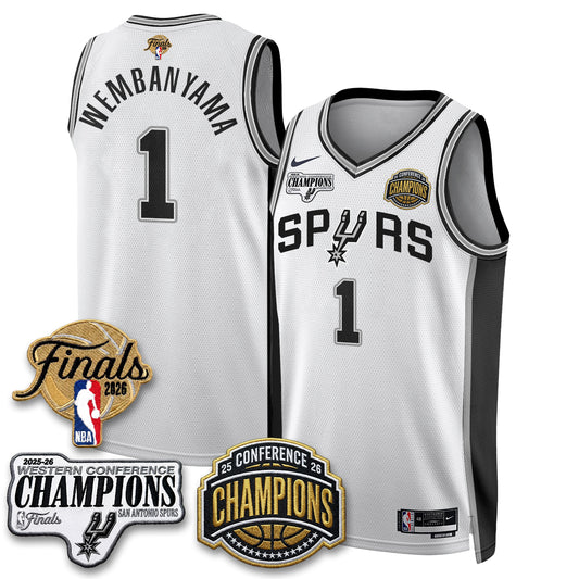 SAS 2026 NBA Western Conference Champions Vapor Jersey - Stitched