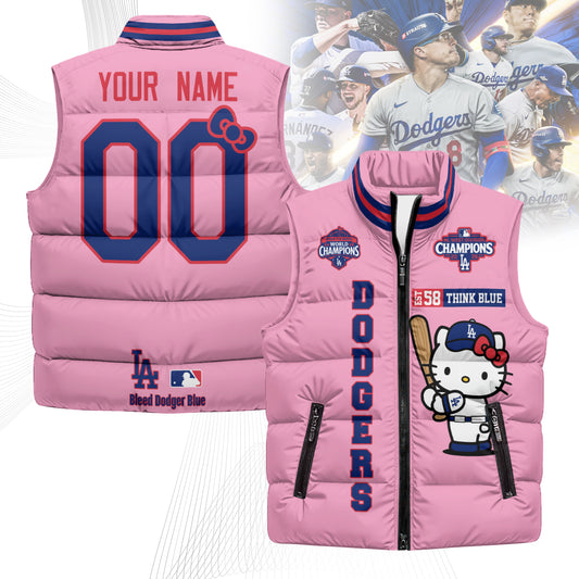 LAD x Meow KT Custom Puffer Vest - Printed