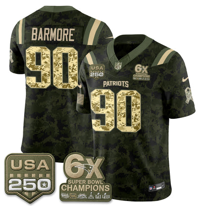 New England Patriots 2026 Salute to Service Edition Vapor Jersey - Stitched