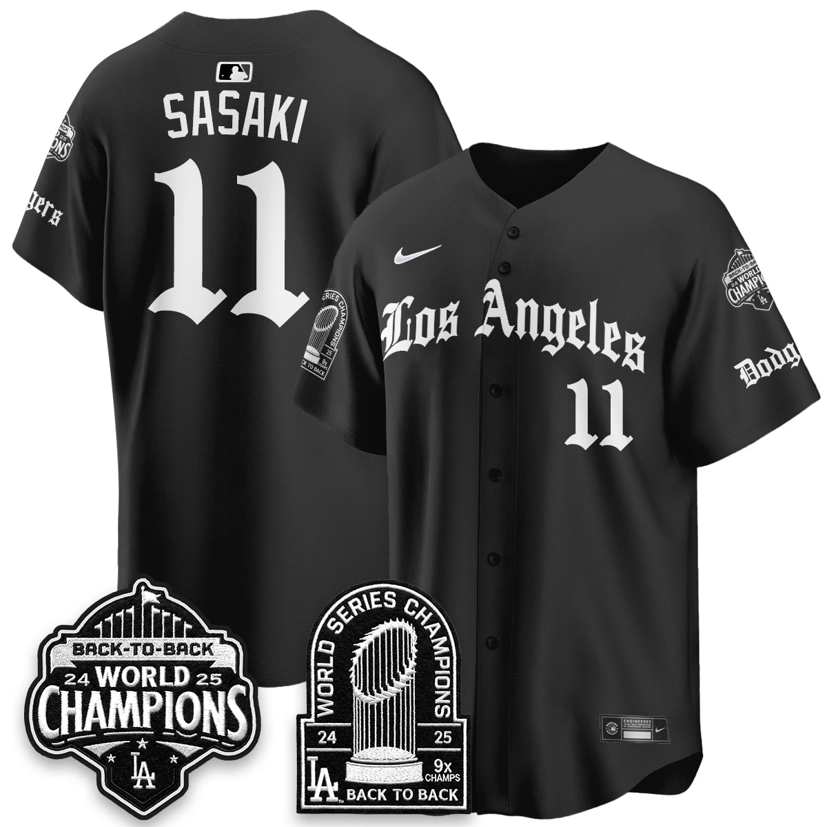 LAD WS Champions Back 2 Back Patch Vapor Premier Limited Gothic Gold Edition Jersey - All Stitched