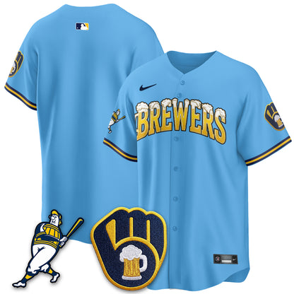 Milwaukee Brewers "Pitcher & Pint" Edition Vapor Limited Jersey - Stitched